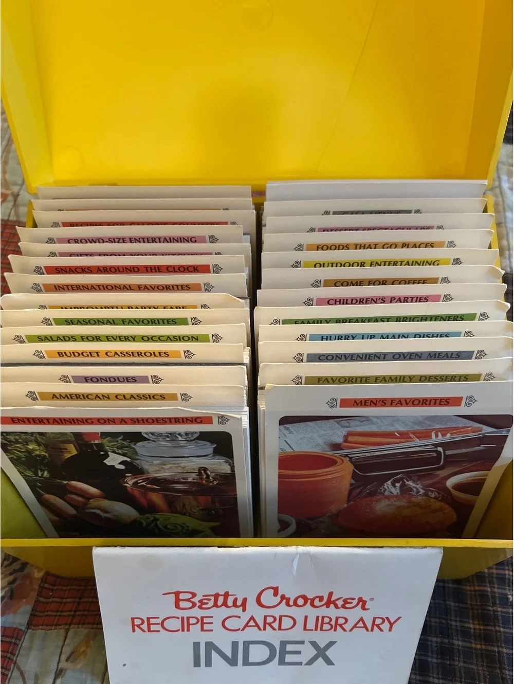 Betty Crocker Recipe Card Library with Index and Recipe Cards